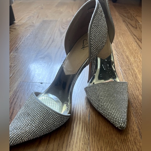Elegant Silver Rhinestone Women's Heels - Picture 1 of 7